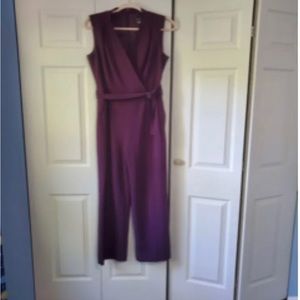 Tahari Wrap Bodice Belted Jumpsuit (Size 2)